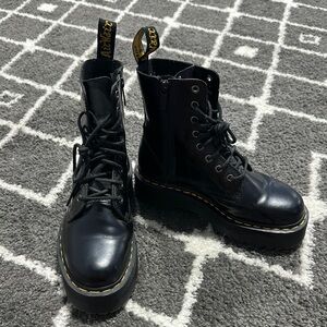 Dr. Martens Black Leather Boots Size 8